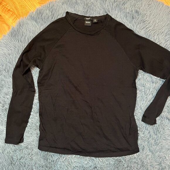 Hugo Boss Mercerized Cotton Long Sleeve Top Size M - Picture 1 of 5